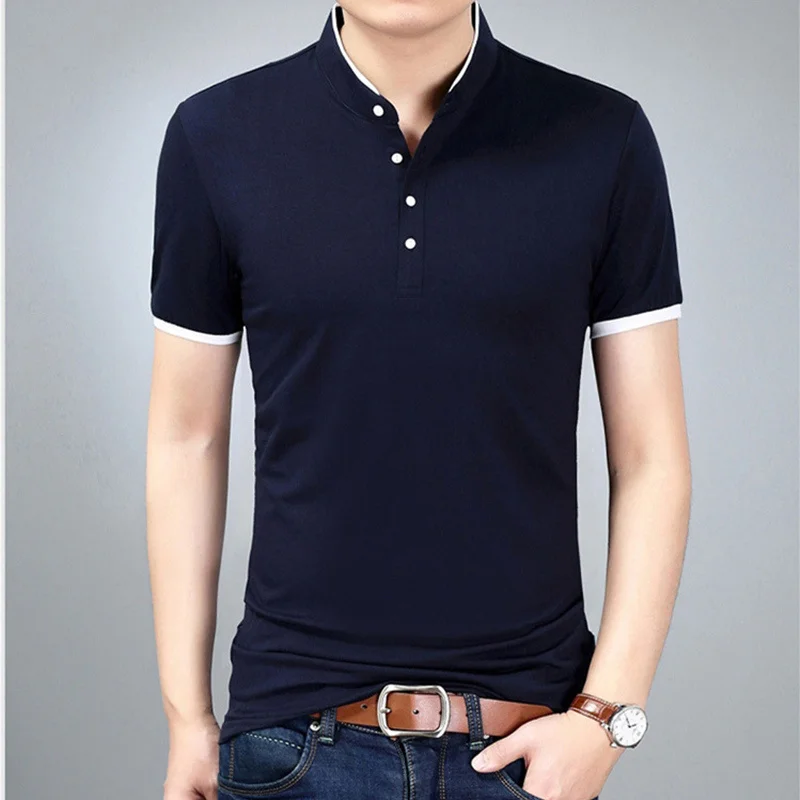 Liseaven брендовая футболка, мужские футболки, мужская футболка с коротким рукавом, летние футболки для мужчин, футболки, мужские футболки, топы, футболки - Цвет: Синий