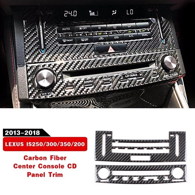 

New Carbon Fiber Center Console CD Panel Trim For LEXUS IS250/300/350/200 2014-2018 Interior Accessories