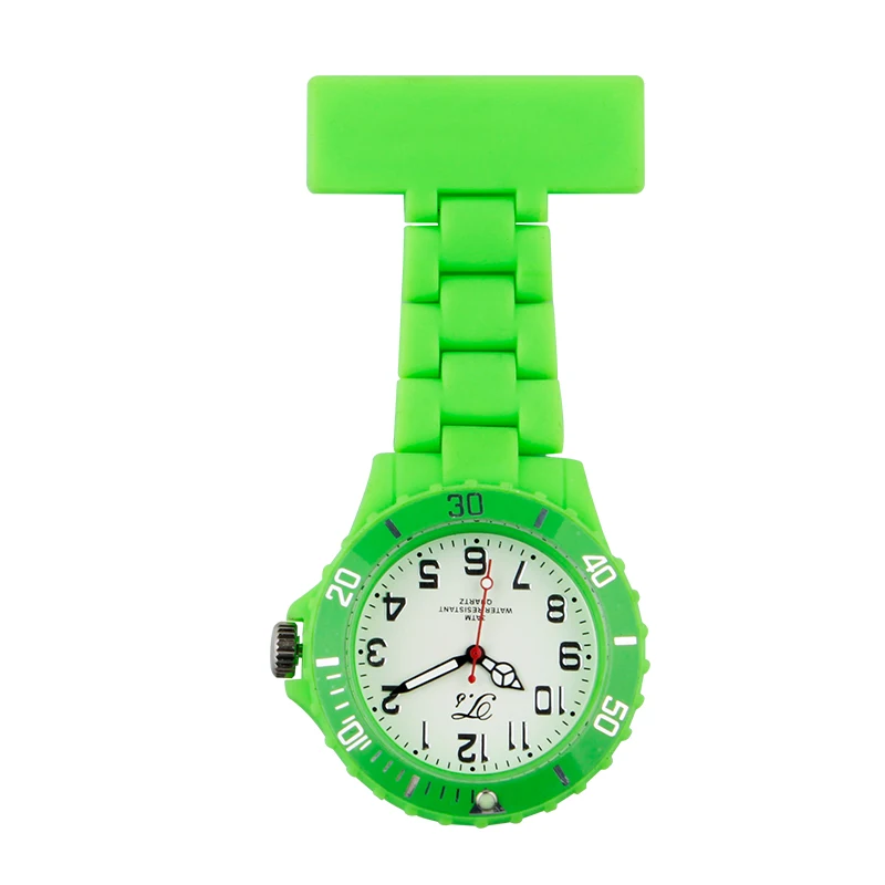Клип-на Fob медсестры часы Япония Брошь Висячие часы для медсестры для мужчин женщин карманные часы relogio Часы кварцевые Move для мужчин t - Цвет: green-white