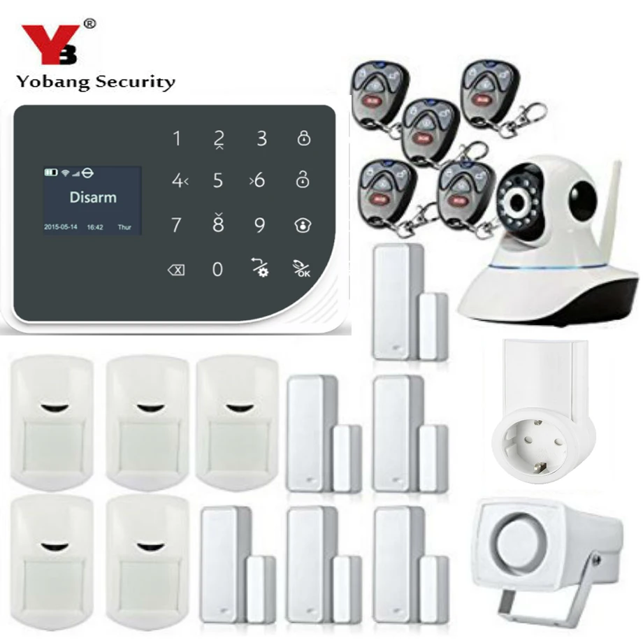 YoBang Security Wireless WIFI GSM font b Alarm b font System Home Security font b Alarm