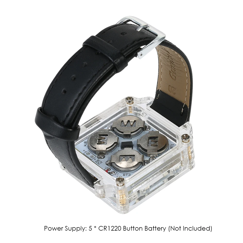 SCM Awesome DIY Kit Электронные часы прозрачный СВЕТОДИОДНЫЙ DIY светодиодный цифровой трубки наручные часы легко собрать в качестве подарка