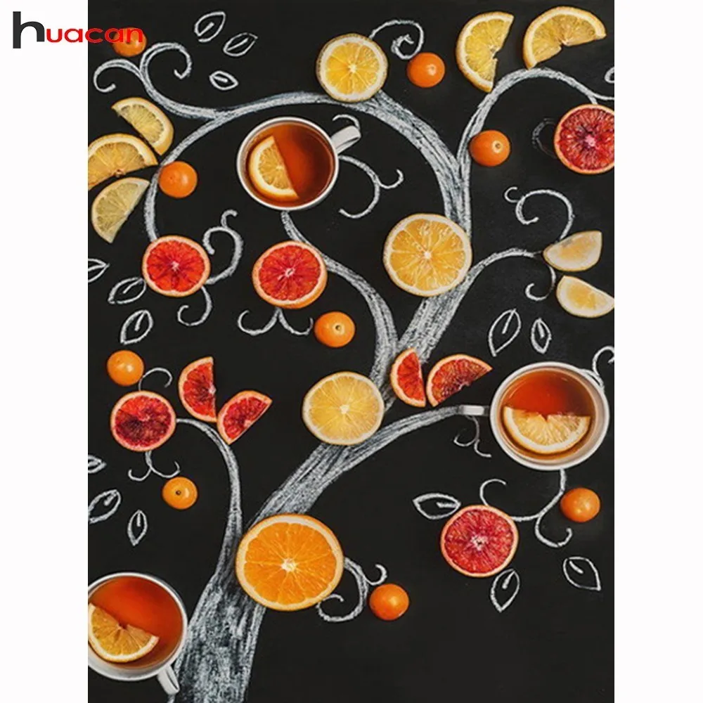 

Huacan 5D Diamond Painting Fruit Tree Paintings Of Rhinestones Diamond Mosaic Cartoon Square Full Sets Diamond Embroidery Hobby