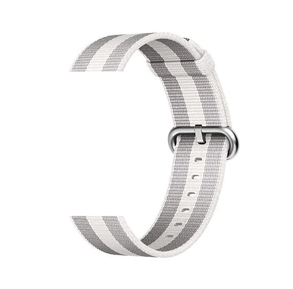stripe white Ремешок 22 мм 20 мм для samsung gear sport S2 S3 Classic Frontier galaxy watch 42 мм 46 мм Pebble Time стальной ремешок huami amazfit bip - Цвет ремешка: stripe white