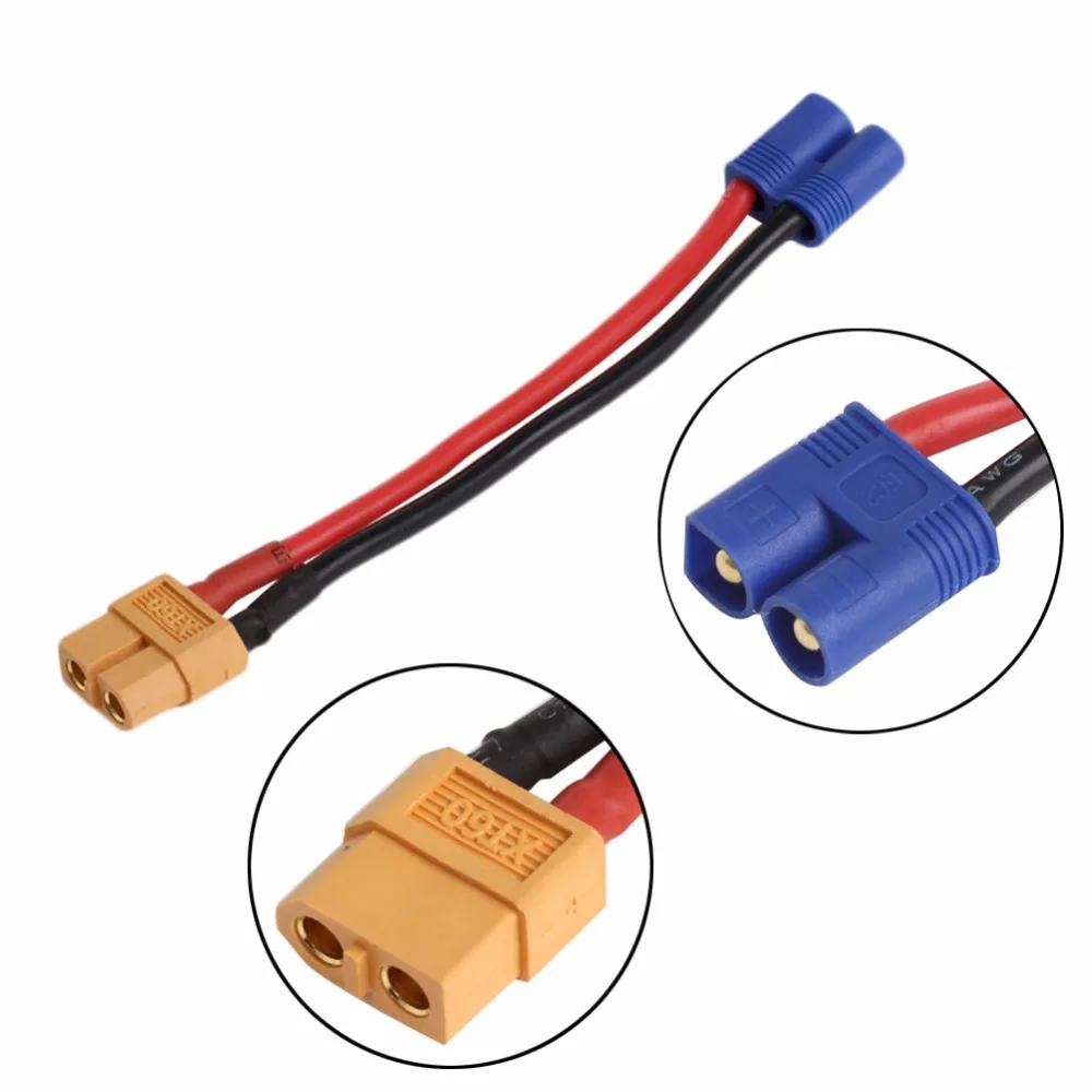 1Pc For RC Accessories EC2 Male Banana Connector To XT60 Plug Female
