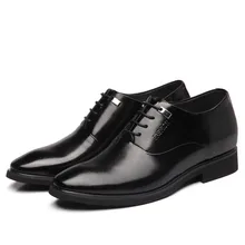 Height Increasing 6CM Shoes Brand Full Grain Leather Business Man Dress Shoes Men Retro Genuine Leather Oxford Shoes For Men цена Height Increasing 6CM Shoes Brand Full Grain Leather Business Man Dress Shoes Men Retro Genuine Leather Oxford Shoes For Men цены онлайн