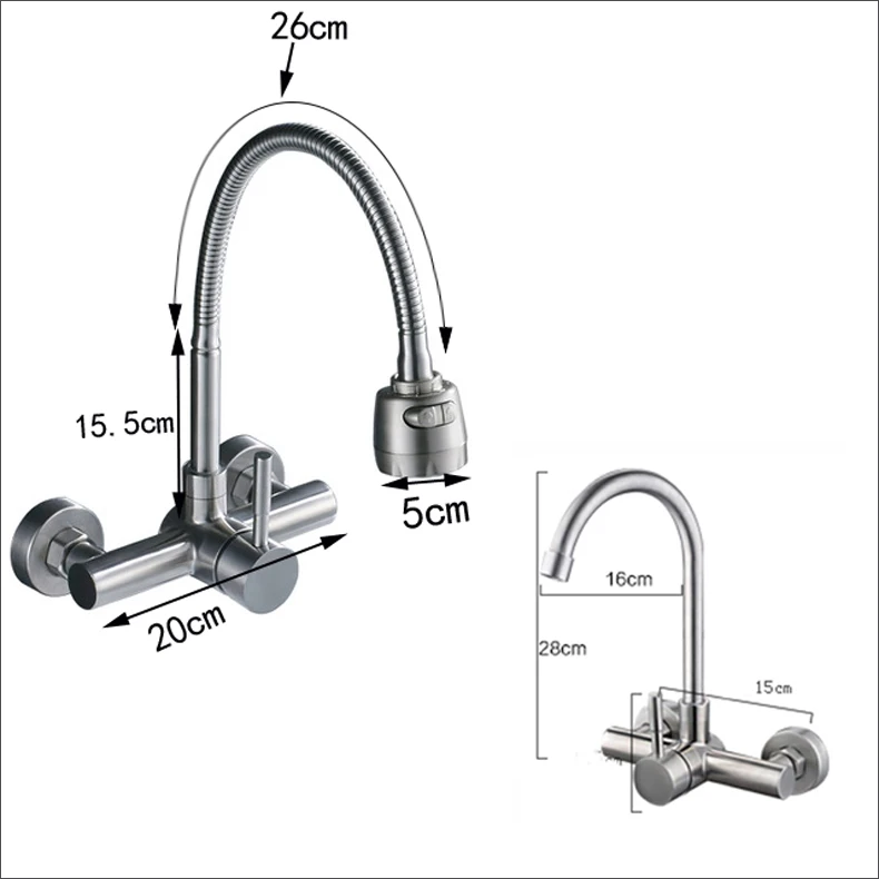 Single-Handle-Flexible-Hose-Kitchen-Faucet-Wall-Mounted-360-Degree-Rotate-Bathroom-Kitchen-Mixers-Hot-and