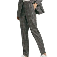 Work Pant Suits OL 2 Piece Sets Double Breasted Platz Jacket 2019 Trousers Suit Women Set Feminino Spring costume femme