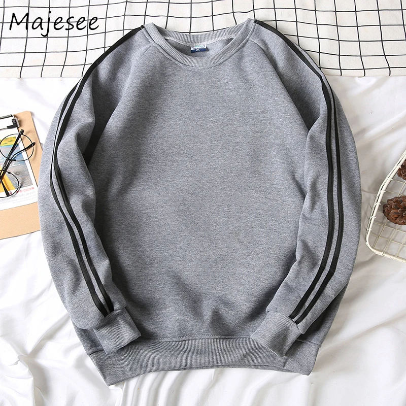 

Men No Hat Hoodies & Sweatshirts Mens Hoodie Full Sleeved Sweatshirt Striped Harajuku Korean Style Couples Loose Fashion Male