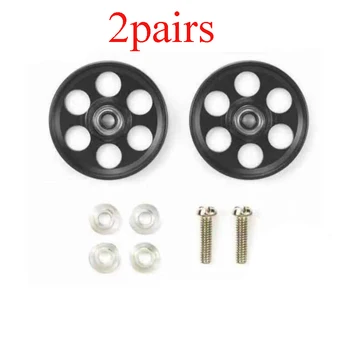 

2Pairs Metal 95454 HG 19mm Guide Wheel Dark Gray Six Holes Rollers for RC Tamiya Mini 4WD Racing Car Model DIY Accessories