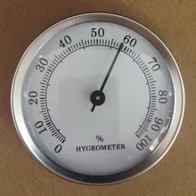 5 шт./лот 57 мм круглый стеклянный аналоговый гигрометр для хьюмидоров Серебряный для сигары табака коробка Металл с задней Maganet H103