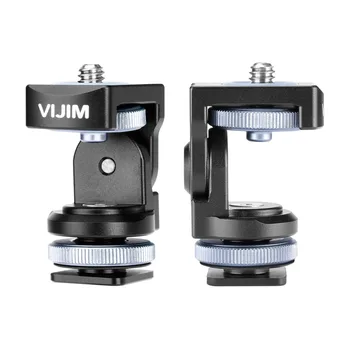 

Panoramic Hot Shoe Damping for DSLR Monitor Bracket Stand PTZ Ball Head 1/4'' Screw for Video Light Microphone Vlog