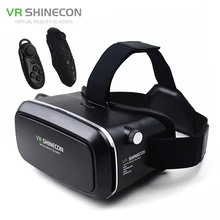 VR Shinecon Виртуальная Реальность 3D Очки Шлем VR Картонную Коробку для 4.7-6 “Смартфон 3D Игры Кино + Bluetooth Контроллер/Геймпад