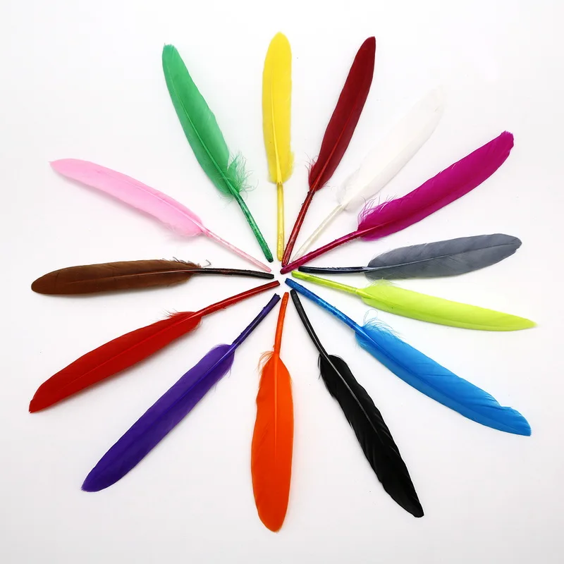 50pcs 10 15cm 14 Colors for Choosing Beautiful Goose Feather Goose