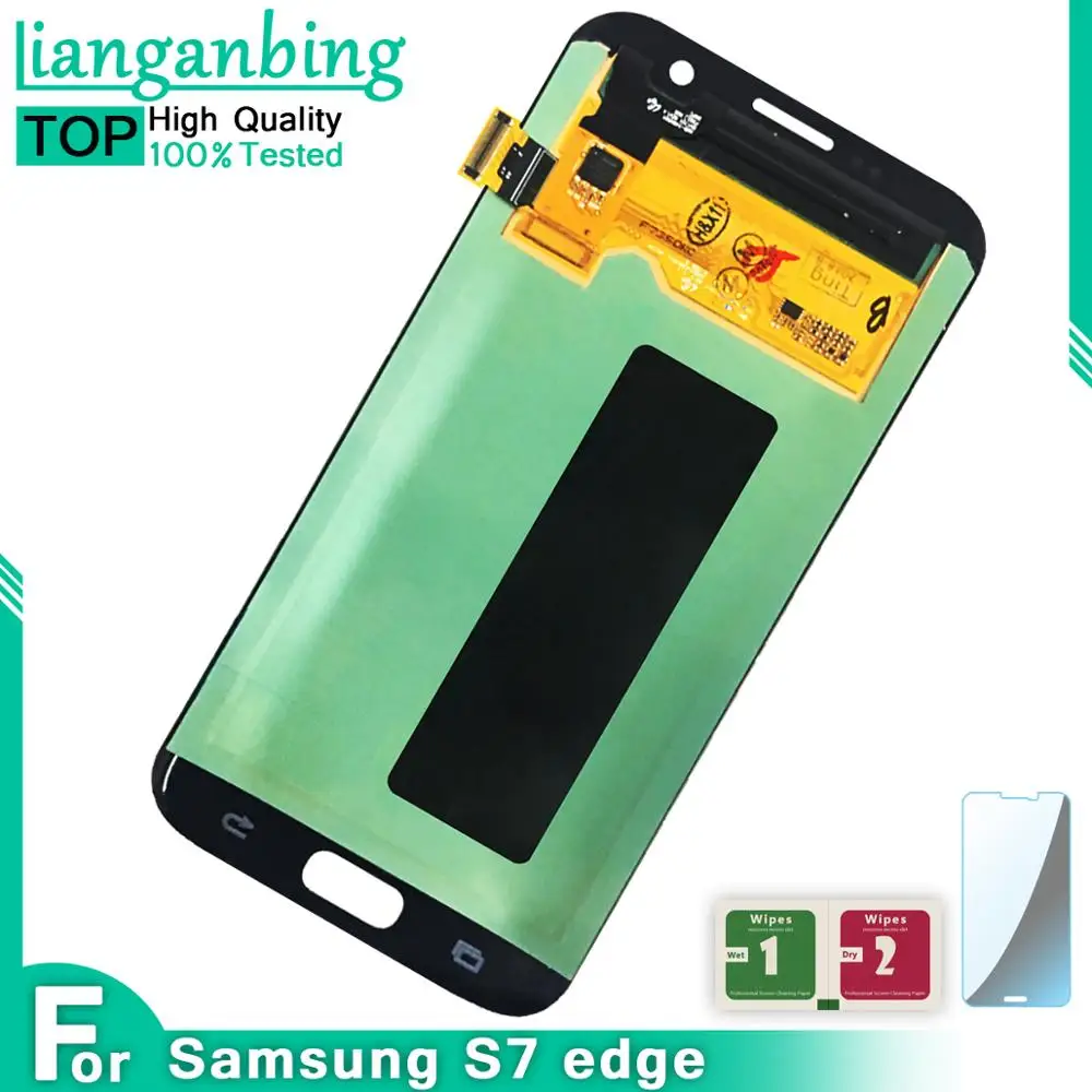 SUPER AMOLED LCDสำหรับSAMSUNG Galaxy S7 Edge G935 G935F Touch Screen