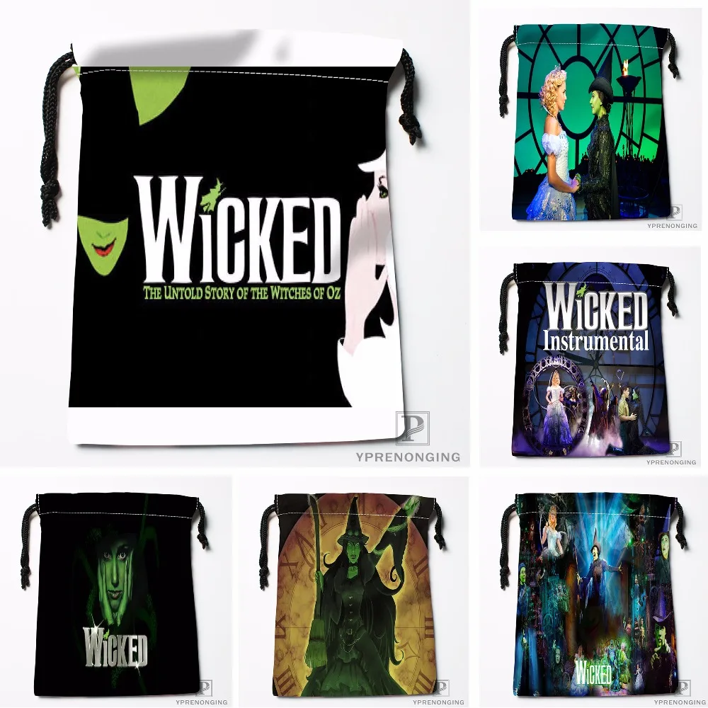 Custom WICKED Drawstring Bags Travel Storage Mini Pouch Swim Hiking Toy Bag Size 18x22cm 0412 11