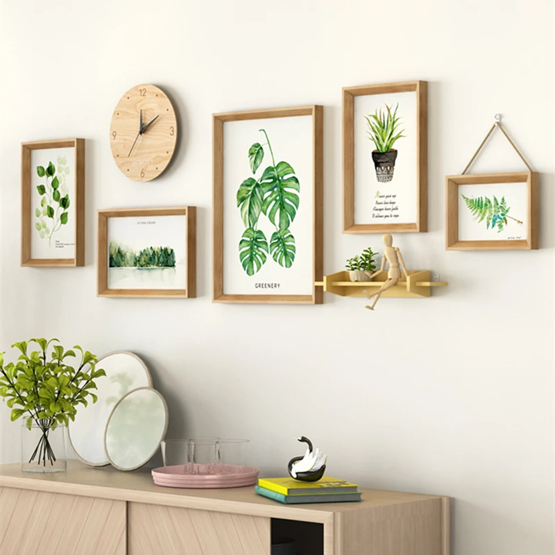 Pastoral Style National Design Wall Hanging Photo Frames Set PS Material Picture Combination Hallay Sofa Frame | Дом и сад