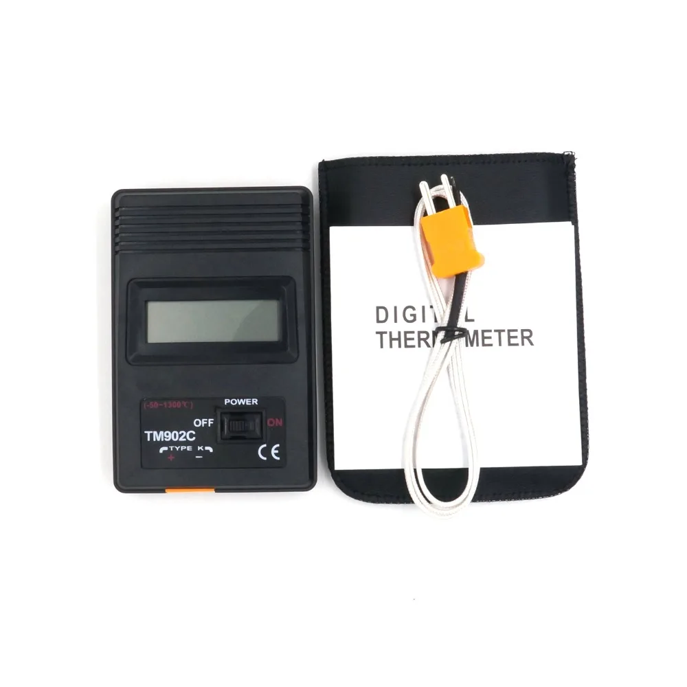 

WHCYonline TM-902C K Type Digital LCD Temperature Detector Thermometer Industrial Thermodetector Meter + Thermocouple Probe
