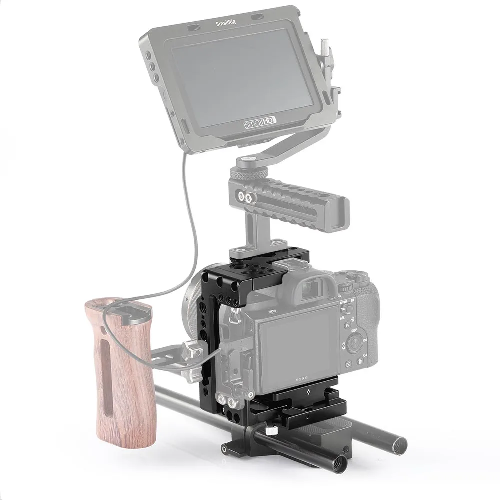 SmallRig Arca Swiss QR Половина Клетка для sony A7R III/Melo III A7 III/Melo III A7 II/A7R II/A7S II Quick Release Камера клетка с железнодорожный вокзал холодным башмаком-2238