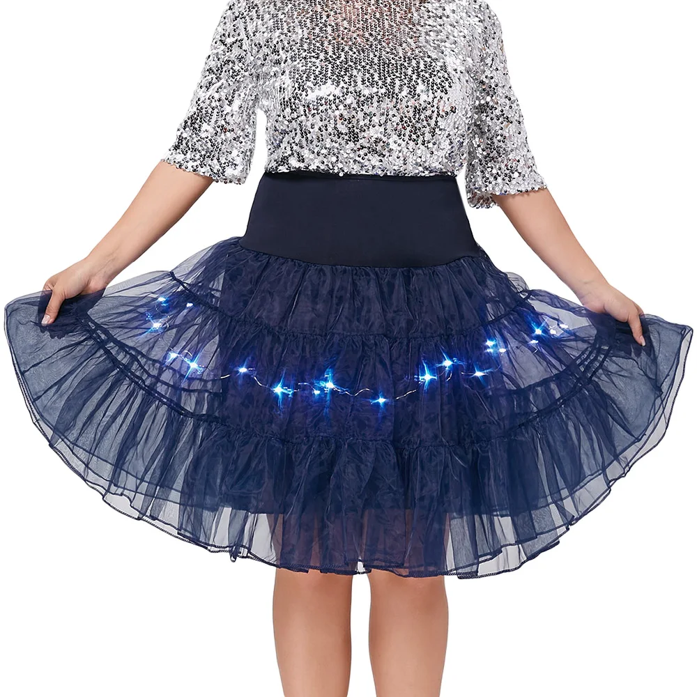 glitter blue skirt