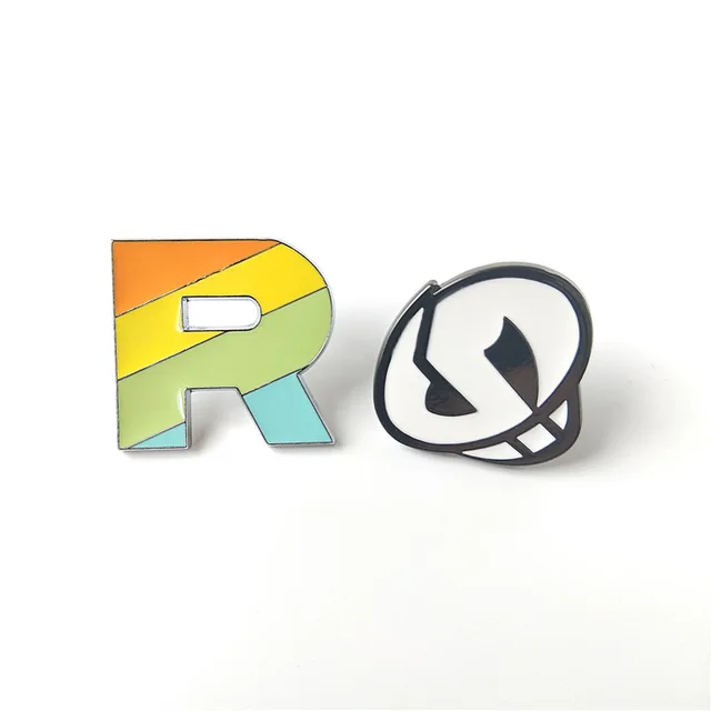 Us 249 Pokemon Team Rocket Zinc Pins Metal Anime Cartoon Broochs Lapel Pin Enamel Brooch Cosplay Collection In Brooches From Jewelry Accessories - team rocket emblem roblox