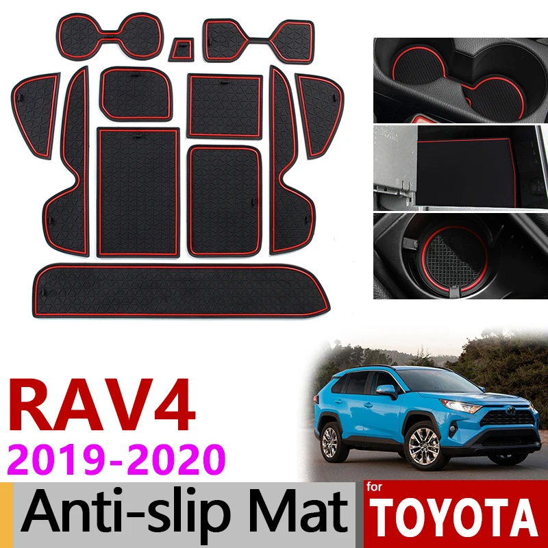 

Anti-Slip Mat for Phone Gate Slot Mats Cup Rubber Pads Rug for Toyota RAV4 2019 2020 2021 XA50 RAV 4 50 Car Accessories Stickers