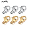 SAUVOO 10pcs Stainless Steel Lobster Clasps 9*6mm 10*6mm Gold Silver Color for Necklace Bracelet Connecter DIY Jewelry Findings ► Photo 1/6