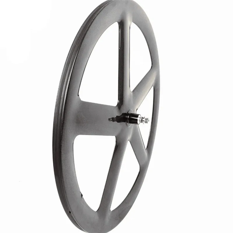 Cheap free shipping carbon wheels road 5 spokes wheelset clincher/tubular 700c track 5 spokes wheels Fixed gear spokes wheels 6