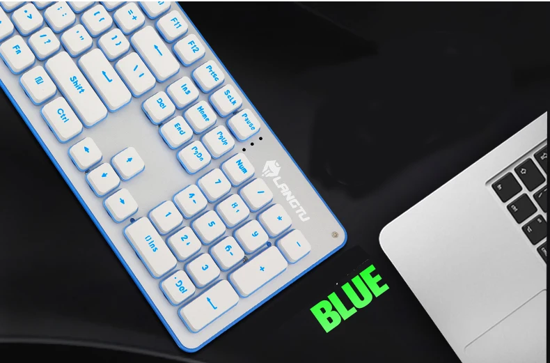 Игровая беспроводная клавиатура 2,4G мини зарядка клавиатура с подсветкой черный/белый для ноутбука Настольный ПК перезаряжаемая литиевая батарея