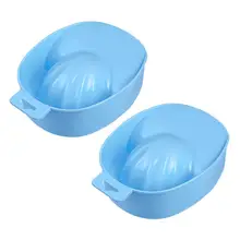 2 шт ногтей Маникюр Уход замочить Чаша лоток для снятия лака(случайный цвет