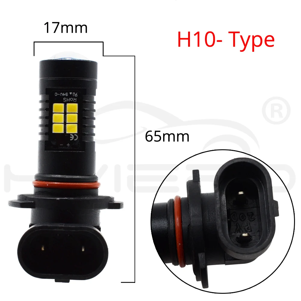 1 шт фара 9004 9005 9006 9007 H4 H7 H8 H10 H16 P13W R5W 3030 чипы 21 SMD 1260LM DRL 9~ 20V противотуманная фара в сборе