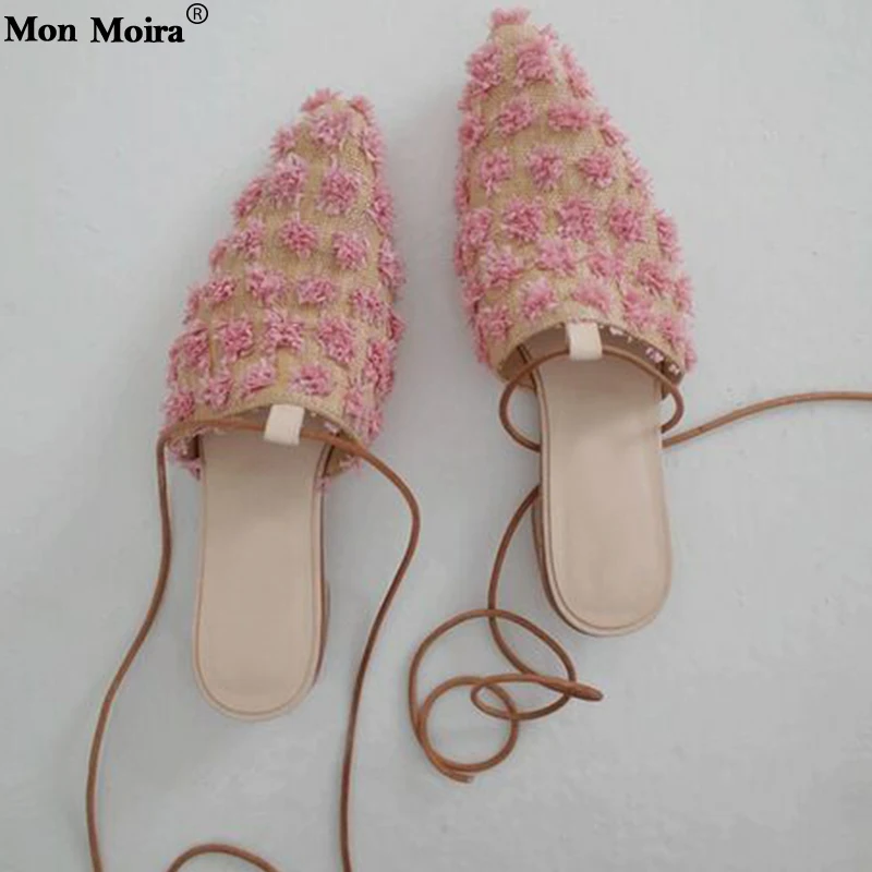 floral flat mules