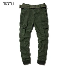 MANLI мужские тактические брюки-карго, мужские камуфляжные штаны, хип-хоп шаровары, свободные удобные брюки, камуфляжные штаны для бега