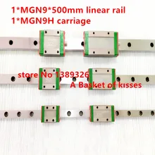 Promotion new 9mm linear guide MGN9 L= 500mm rail + MGN9H CNC block for 3D printer