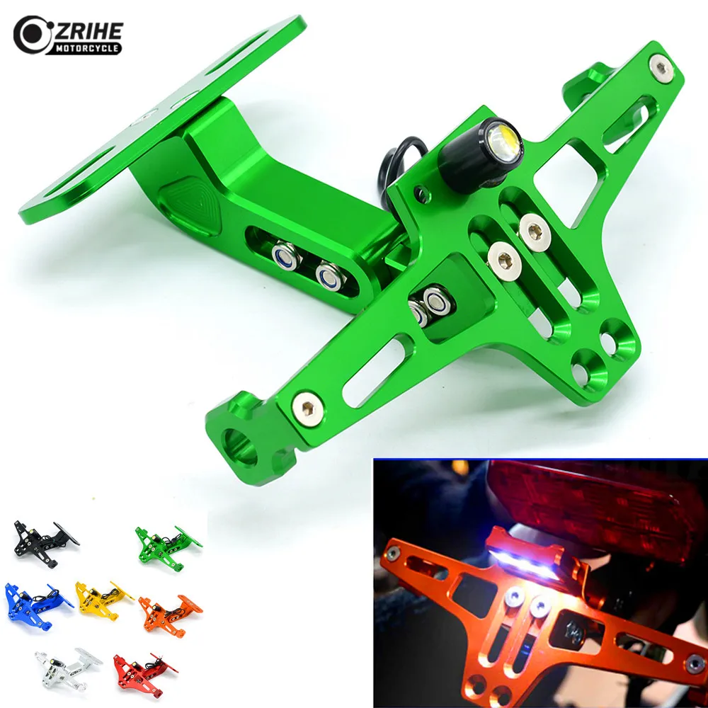 For hyosung GT250R GT650R kawasaki ninja 300 z900 versys 650 z1000sx Motorcycle Rear license plate holder Bracket turn light led