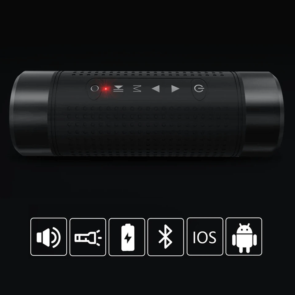 

Outdoor Bike Wireless Bluetooth Speaker Waterproof Flashlight Subwoofer Bluetooth Column Sound Card USB Full Range Speaker