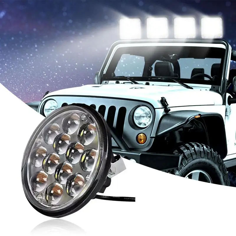 

Car Motorcycle LED Work Spotlight 5 Inch Round 12V LED Lamp Beads Work Light 36W White Light Yellow Light Fog Light