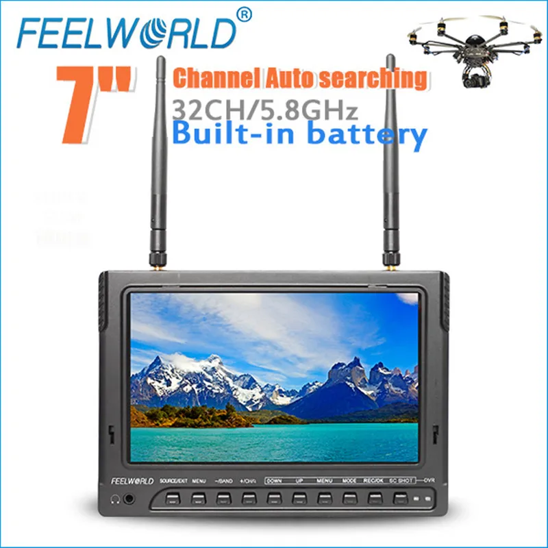 Feelworld 7 Inch IPS 1024x600 FPV Monitor for font b Drone b font UAV with Built