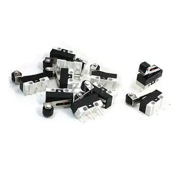 

10Pcs NO NC Momentary Roller Hinge Lever SPDT Micro Limit Switches CNC Home LOT
