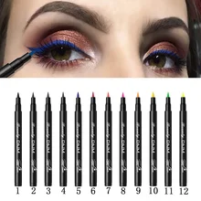 Hot 12 Colors Sexy Makeup Liquid Eyeliner Pencil Long Lasting Waterproof Eye Liner Pen Pigment Cosmetics