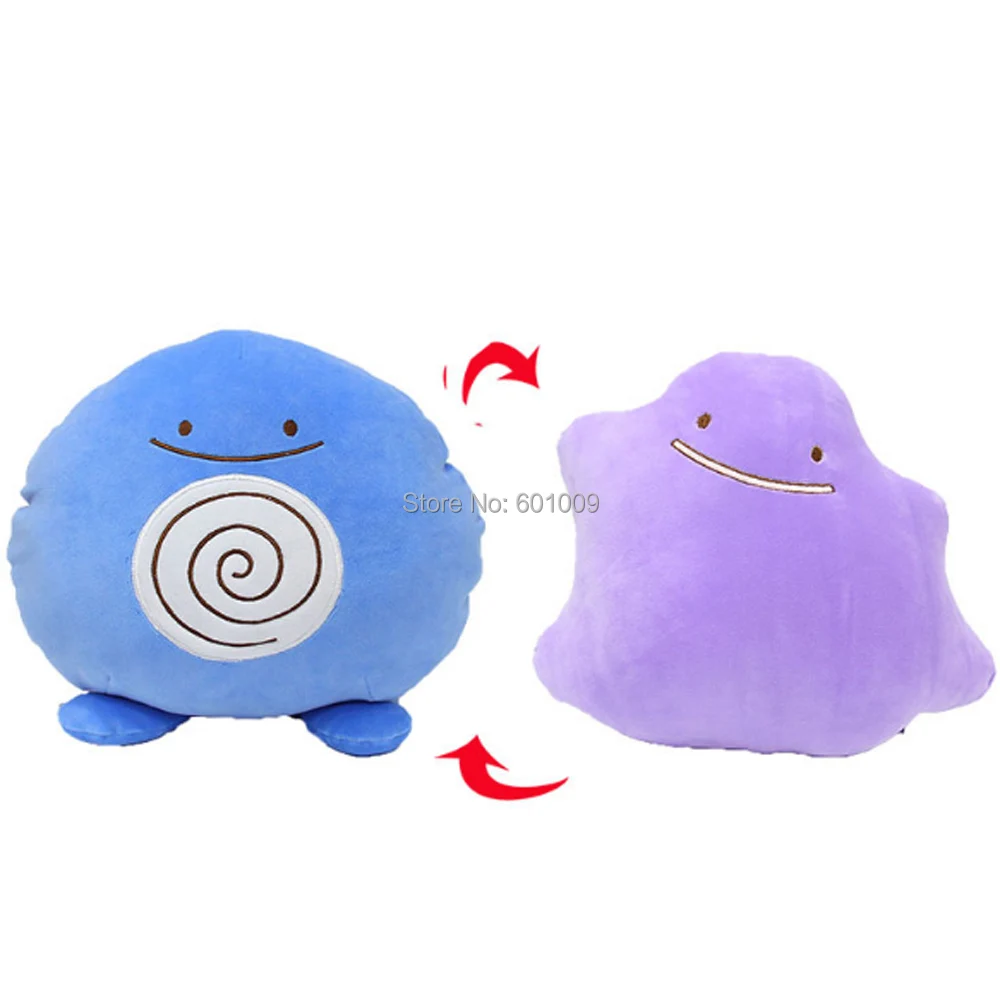 25 см Ditto Metamon Clefairy Gengar Poliwag наизнанку Подушка японская плюшевая кукла в