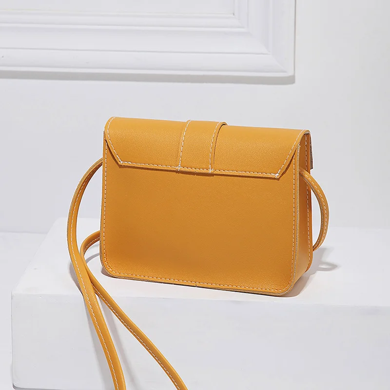 أزياء صغيرة Crossbody حقائب للنساء 2019 البسيطة بو الجلود الكتف حقيبة ساعي لفتاة الأصفر Bolsas السيدات الهاتف محفظة
