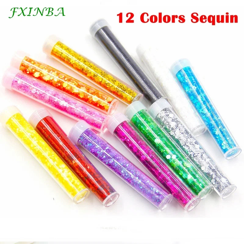 FXINBA 12 Colors Sequin For Slime Supplies/Nails Art Tips Glitter Clay Sprinkles Fluffy Clear Slimes Supplies Toys Lizun DIY Box FXINBA 12 Colors Sequin For Slime Supplies/Nails Art Tips Glitter Clay Sprinkles Fluffy Clear Slimes Supplies Toys Lizun DIY Box