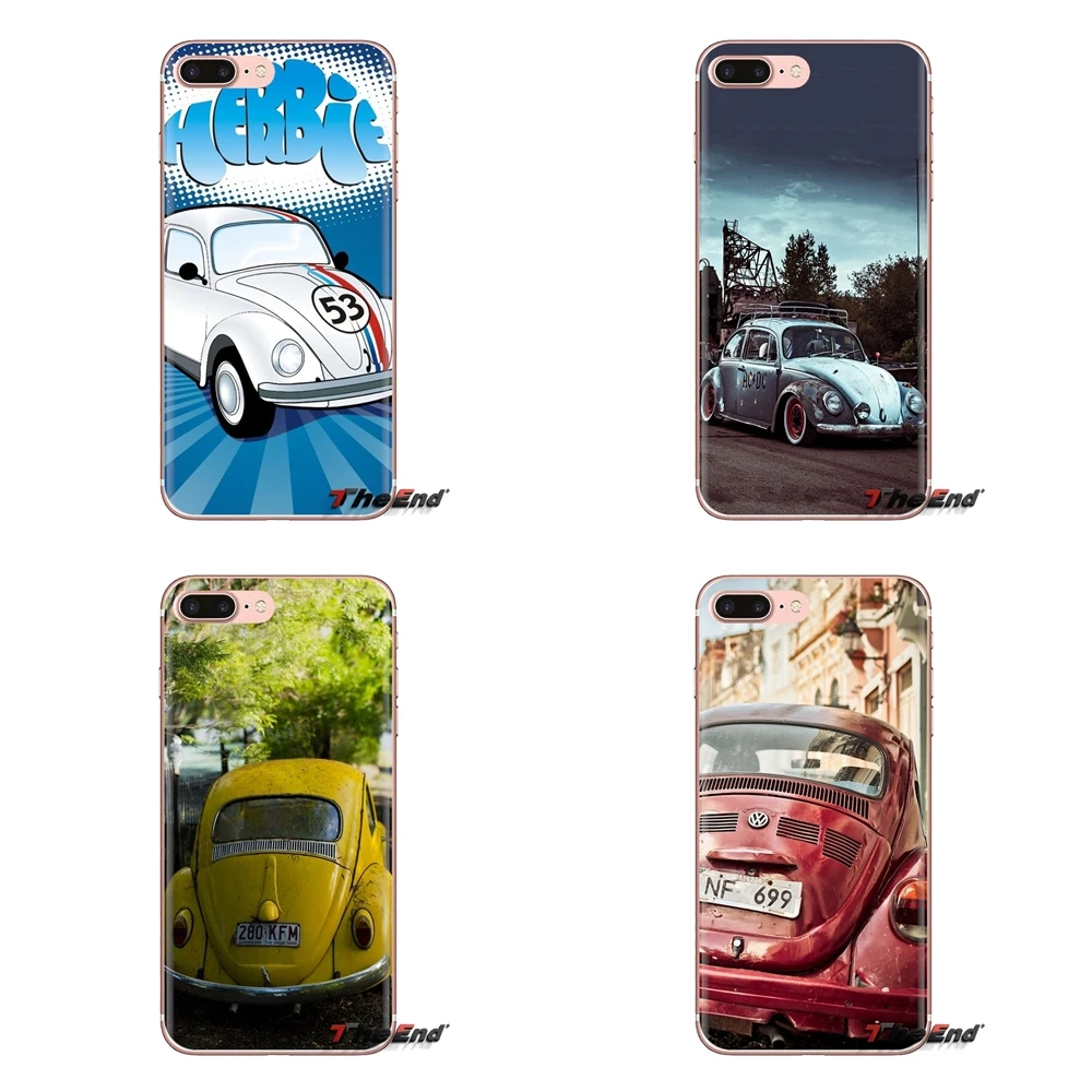 

For Huawei Mate Honor 4C 5C 5X 6X 7 7A 7C 8 9 10 8C 8X 20 Lite Pro Soft Transparent Case Covers car VW Classic Volkswagen Beetle