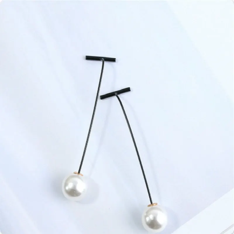 

New Classic Fashion Simple Long Earing Waterdrop Lady Pearls Earrings Jackets Studs Women Girls Jewelry Pearl Earring Jacket