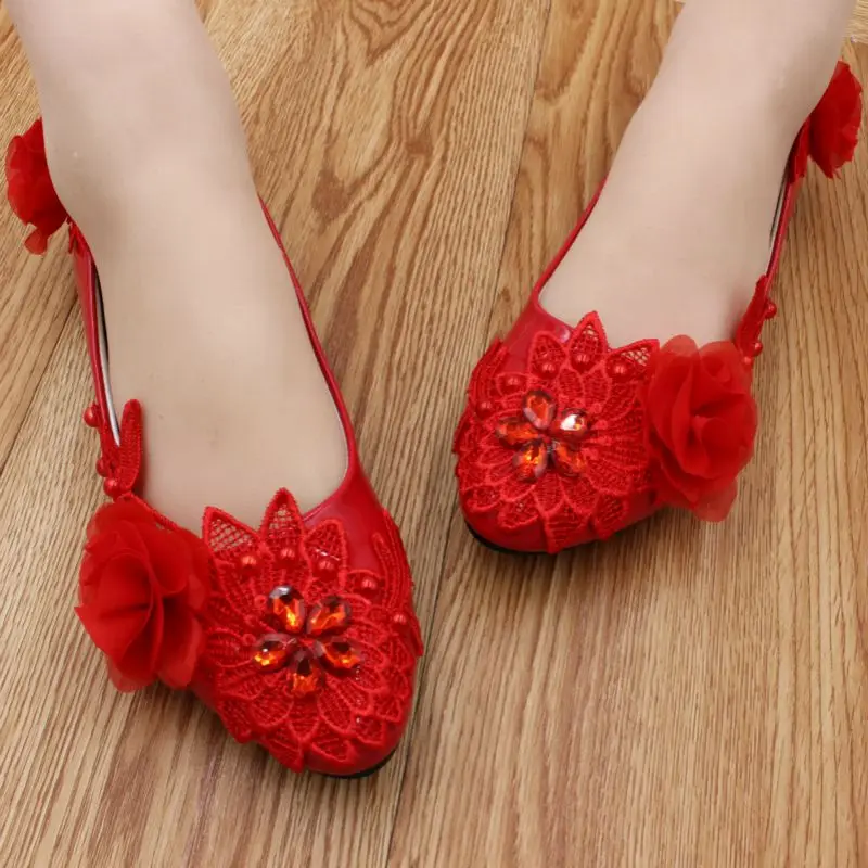 A-309 Ladies Women Party Floral Flower Block Flats Low Heel Shoes Sandals Size 
