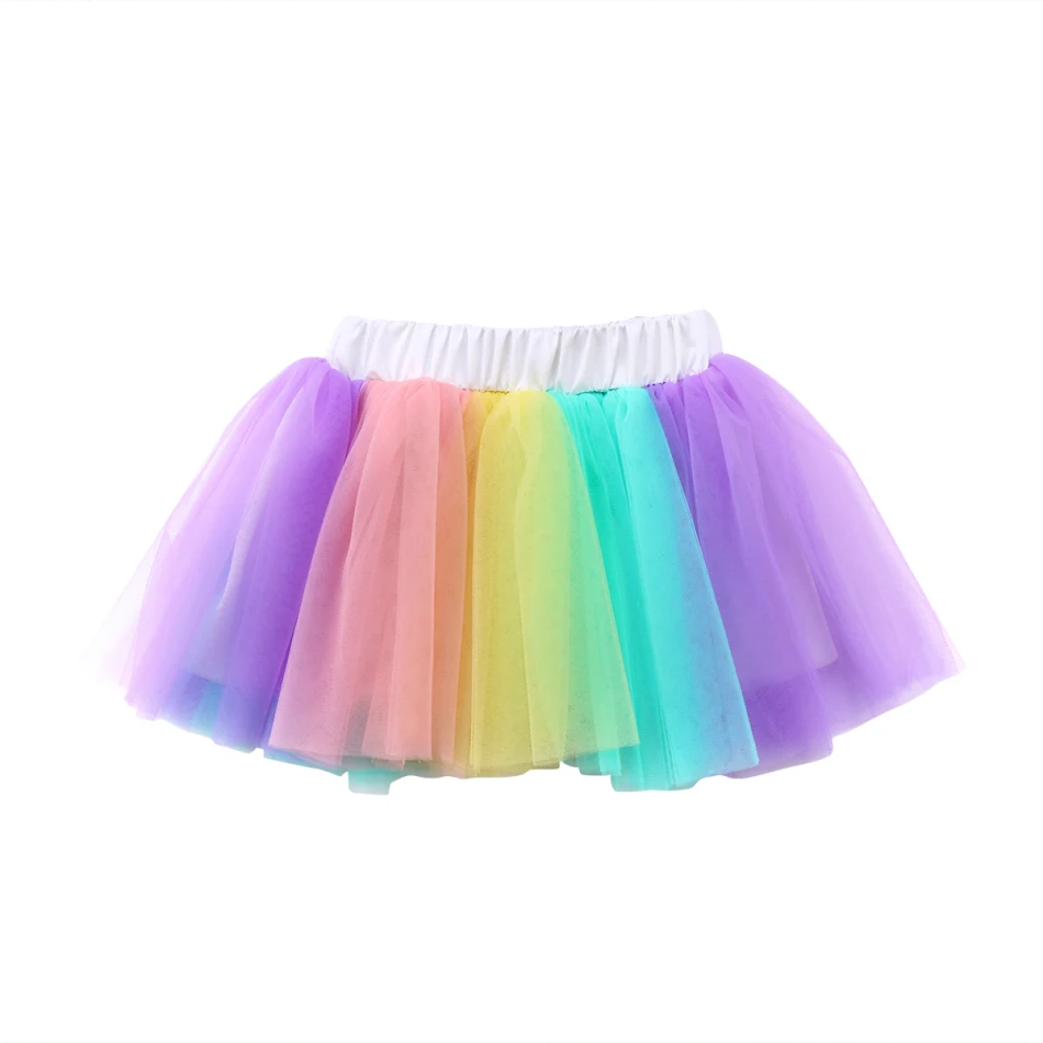 В году, Новая фирменная танцевальная пачка принцессы из тюля для девочек разноцветный костюм радуги Лето от 1 до 4 ти лет