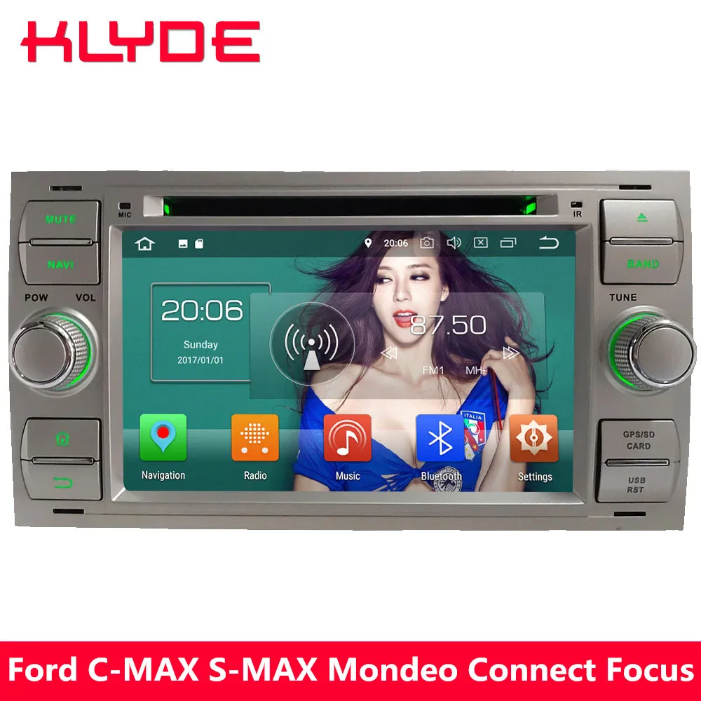 

KLYDE 7" 4G Android 8.0 Octa Core 4GB RAM Car DVD Multimedia Player For Ford Focus Fusion Kuga Fiesta Transit C-MAX Galaxy S-MAX
