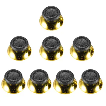 

8 PCS Custom Metal-like Chrome Gold Thumb Pads Stock Stick for PS4 Slim Pro
