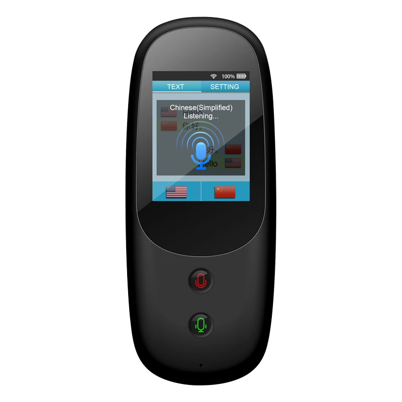 

Instant translator voice T6 2.4-inch touch screen 1200mAh portable Russian English translator device pocket language translator