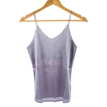 Женская сорочка Шелковый укороченный топ Женская сорочка Летний стиль сексуальный жилет без рукавов Тонкий Белый Холтер майка